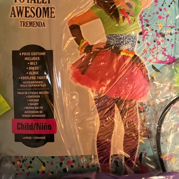 5 pc Neon Costume Totally Awesome accessories no Dress only accessories NEW - Picture 5 of 15
